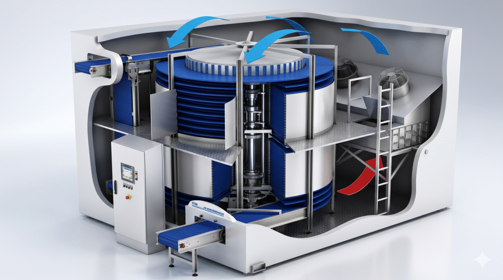iqf freezer working diagram